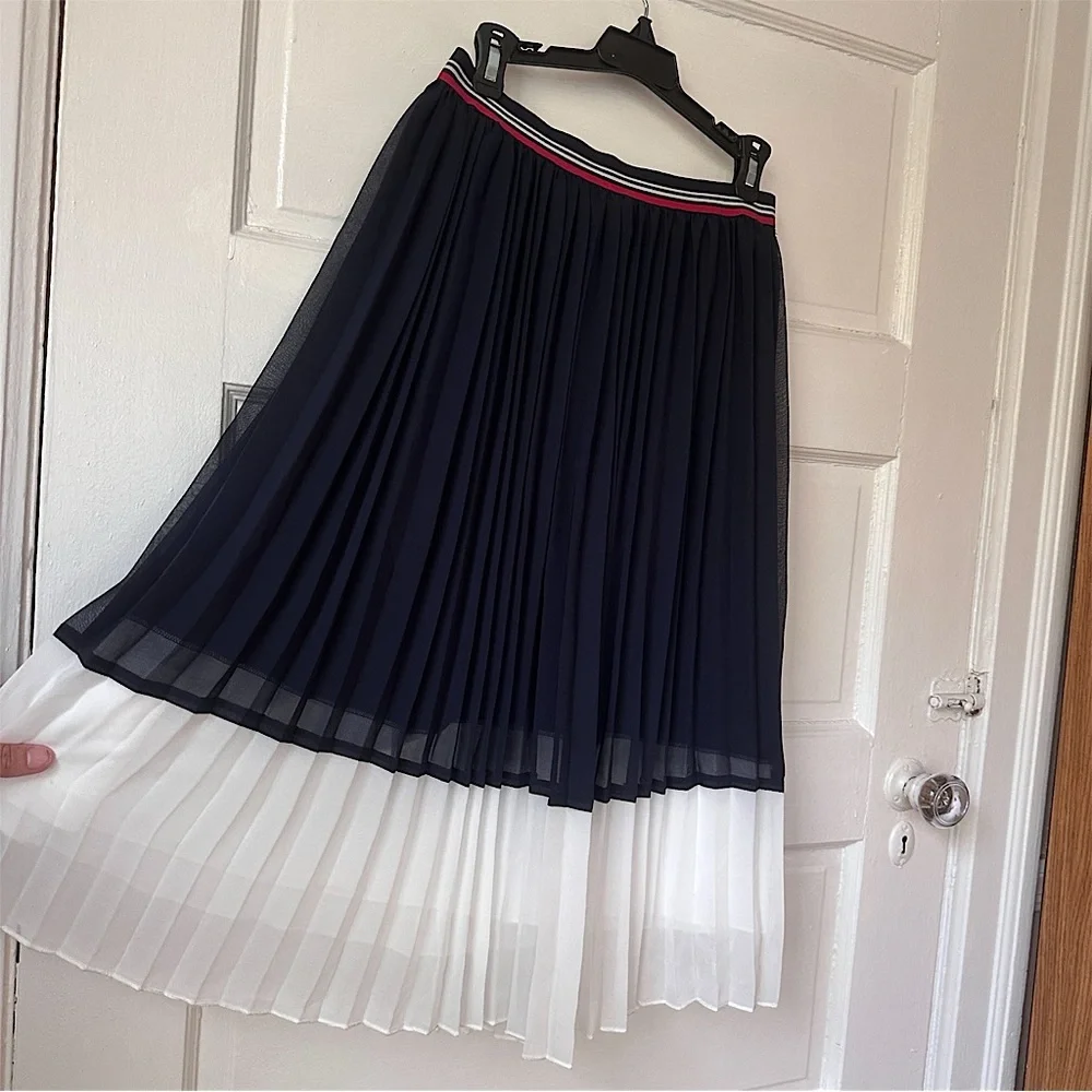 3/$20 💥 Tommy Hilfiger A-Line Pleated Skirt Preppy Classic Academia‎ Teacher XS